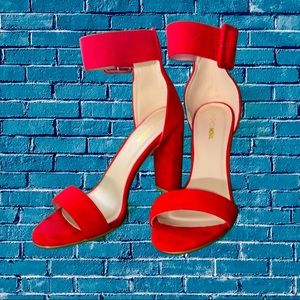 Red beautiful shoes